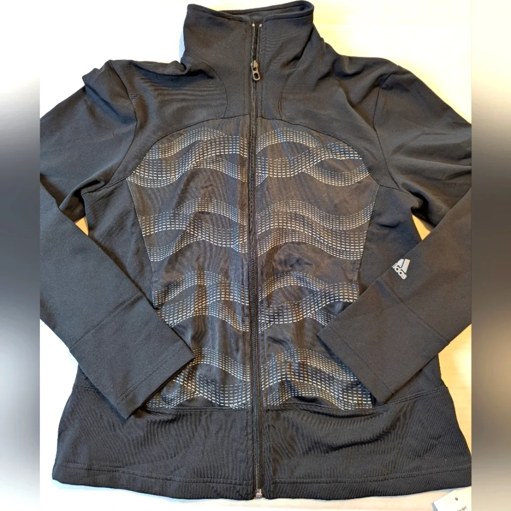 Ladies Adidas Clima365 Climalite Zip Jacket Size Large Slim Fit BNWT - Picture 3 of 14